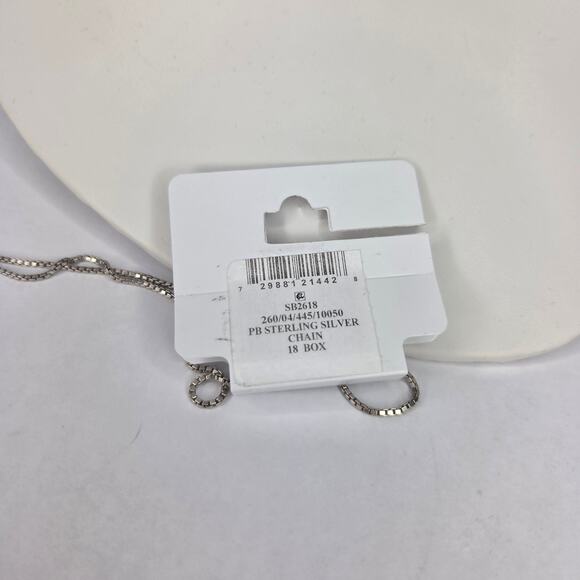 Giani Bernini Sterling Silver Chain Necklace, 18" Box Chain Simple Classic NEW - Picture 10 of 12